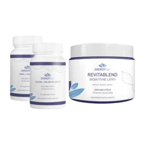 Balíček REGENERÁCIA A POHYB (MSM + Vitamín C, RevitaBlend, Magnézium)